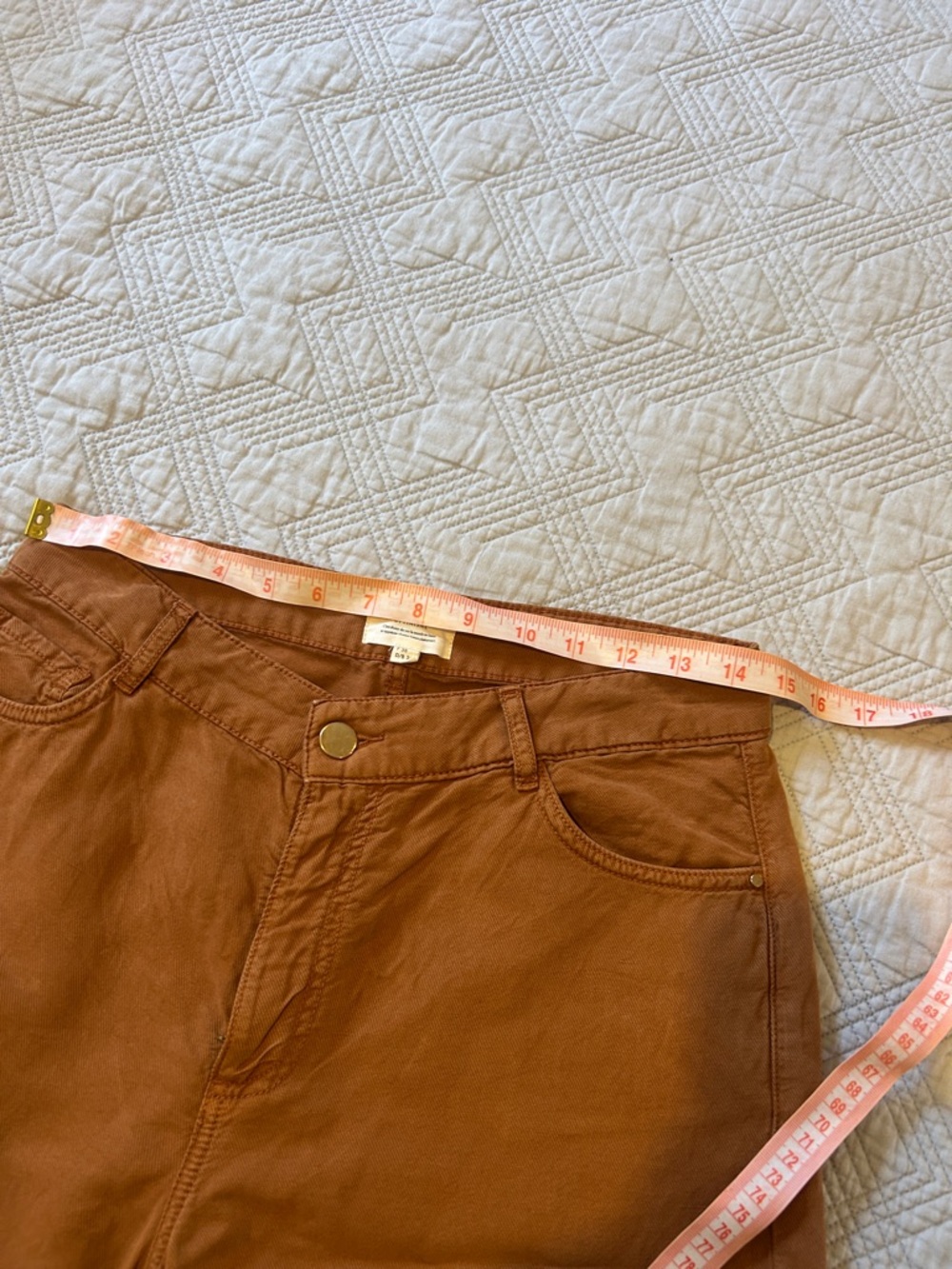 Madison 123 Wide Leg Rust Brown pants. Lovell linen size 4 - Picture 5 of 7